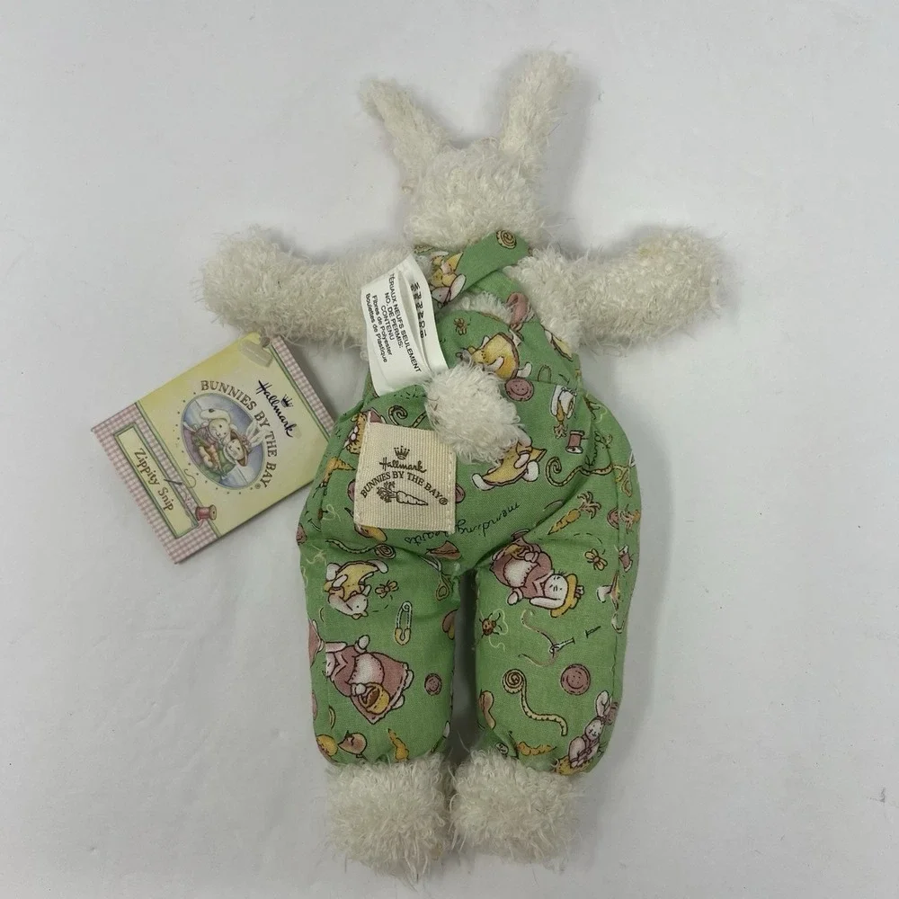 Vtg Hallmark Easter Rabbit Bunnies By The Bay Zippity Snip Plush Doll 7